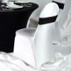 white spandex chair cover with band,wedding lycra chair cover
