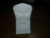 white spandex chair cover with buckle
