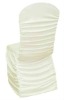 white spandex chair cover with crinkle on the back