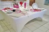 white square spandex table cover and Lycra table cloth