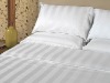 white stripe sateen bedding set