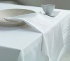white table cloth and table napkin for dinner