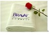 white terry face towel with embroidery logo