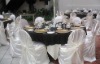 white universal satin chair cover for banquet