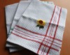 white waffle tea towel to embroidered