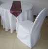 white wedding polyester table cloth and chair covers