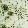 with 3MM sequines embroidery fabric with velvet  fabric
