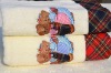 without twisting yarn jacquard cute pattern towel set
