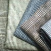 wool blended check jacketing fabric