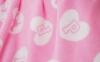 word & heart printing  coral fleece fabric