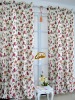 woven fragrance rural style red floral print living room curtain