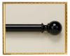 wrought iron curtain rod&tube/pole set,brushed metal, black&silver,17/20-inch diameter,118-inch by 259-inch length