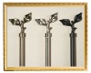 wrought iron leaf rod&tube/pole set,coated&plated,12/10" diameter,118" by 259" length