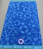 yarn dyed jacquard beach towel Hibiscus