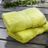 yarn-dyed satin face towel