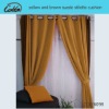 yellow and brown suede stiletto curtain