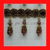 yellow lovely acrylic beaded curtain tassel fringe