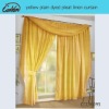 yellow plain dyed pleat linen curtain