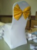 yellow polyester bow with polyester for wedding chair covers