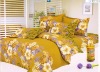 yellow twill polyester bedding set