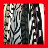 zebra design flocking fabric