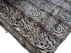 zebra fox fur blanket