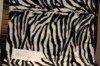 zebra-stripe fleece blanket